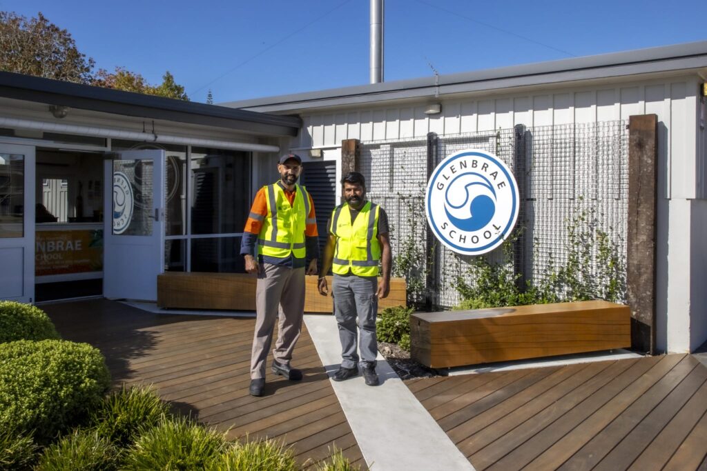 Kowhai Cleaning team delivering trusted school cleaning services at Glenbrae School in New Zealand.